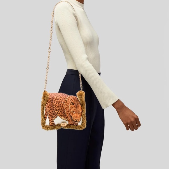 Versace Handbags - Versace Pillow Talk Silk Wild Leopard Shoulder Bag